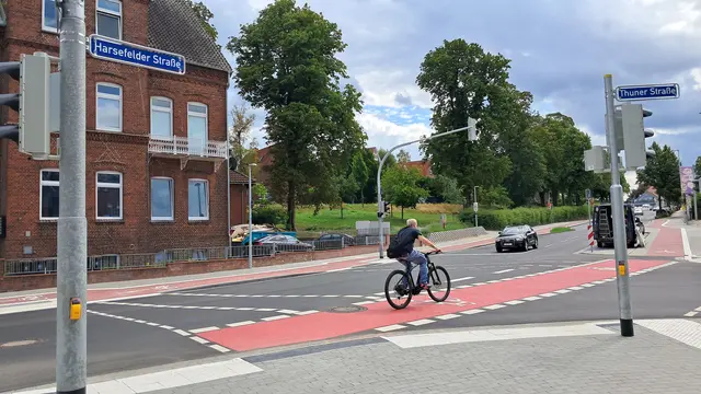 In der Harsefelder Straße in Stade ist ein weiterer Bauabschnitt fertiggestellt | Foto: Hansestadt Stade