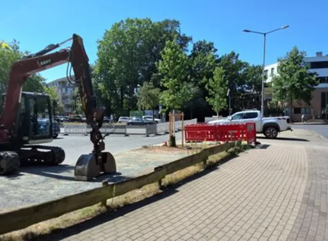 Arbeiten am Parkplatz hinter den Buchholzer Höfen | Foto: Stadt Buchholz