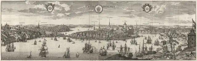 Stockholm från öster (1693) | Foto: Wikimedia Commons/Erik Dahlberg and Willem Swidde