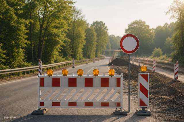 Die Bauarbeiten an der B75 sorgen ab Ende August für Änderungen im Verkehr: Der Eißendorfer Waldweg wird gesperrt (Symbolbild) | Foto: KI-generiert