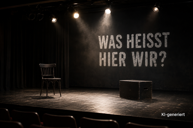 Das Theaterstück „WAS HEISST HIER WIR?“, setzt sich mit Ausgrenzung und NS-Euthanasie auseinander (Symbolbild) | Foto: KI-generiert