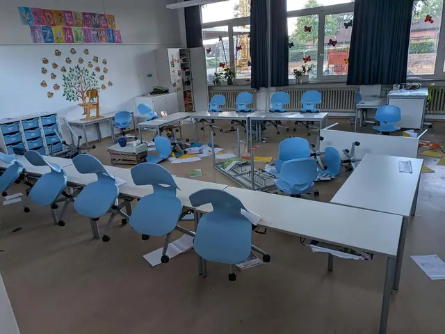 Ein Klassenzimmer der Horneburger Grundschule wurde komplett verwüstet | Foto: Polizeiinspektion Stade
