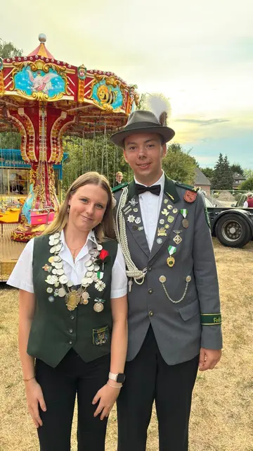 Jungschützenkönigin Johanna Born mit Adjutanten Leon Christen | Foto: SK Stelle