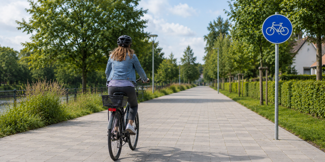 Eigens für Radfahrerinnen und Radfahrer ausgewiesene Strecken sind in Stade weitgehend noch Zukunftsmusik | Foto: KI-generiert