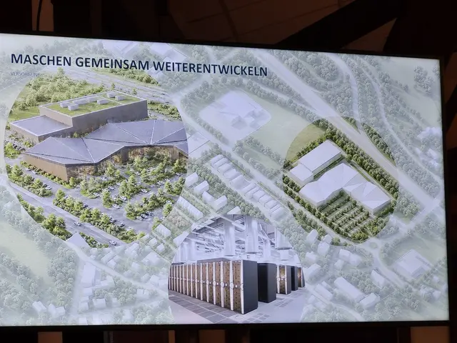Hinter dem Fachmarktzentrum (Winkel-Bau) soll ein deutlich kleiner als zu Beginn der Planungen dimensioniertes Rechenzentrum entstehen | Foto: RKW Architektur plus/pöp