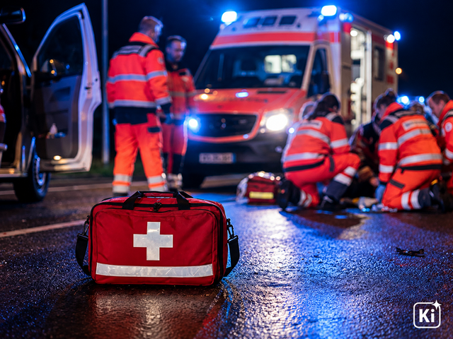 Die E-Scooter-Fahrerin wurde ins Krankenhaus gebracht | Foto: KI-generiertes Symbolbild