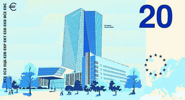 Auf der Rückseite der Scheine sind häufig Gebäude abgebildet | Foto: European Central Bank 2026