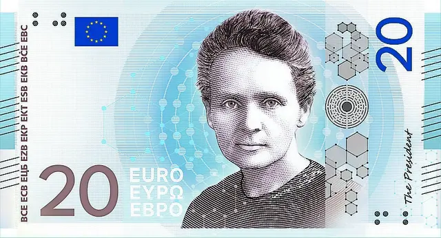 Eher klassisch: dieser 20-Euro-Schein stellt die Person in den Vordergrund  | Foto: European Central Bank 2026