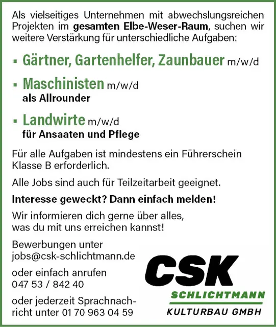 Foto: C. S. K. Chr. Schlichtmann Kulturbau GmbH