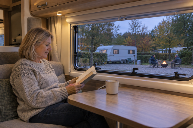 Für einen gemütlichen Campingwagen sorgen Heizungen, die den Innenraum gut wärmen | Foto: aw/KI