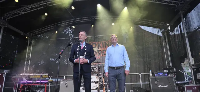 Bürgermeister Jan-Hendrik Röhse (li.) und Dirk Hirsch ( 1. Stadtrat und Bürgermeisterkandidat) | Foto: André Welle