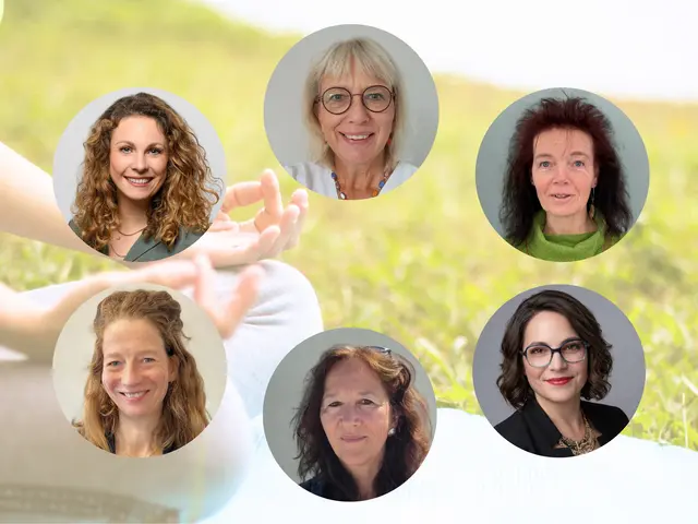 Das "teamw()rk"-Team mit (oben, v. li.): Clara Wallbaum (LVG &amp; AFS), Katrin Jungclaus (Jobcenter Stade) und Katja Buse (vhs Stade e.V.) sowie (unten, v. li.): Julia Kleihauer (vhs Stade e.V.), Sonja Mäder (FABI Kehdingen/Stade e.V.) und Conny Würner (gsm GmbH) | Foto: teamw()rk