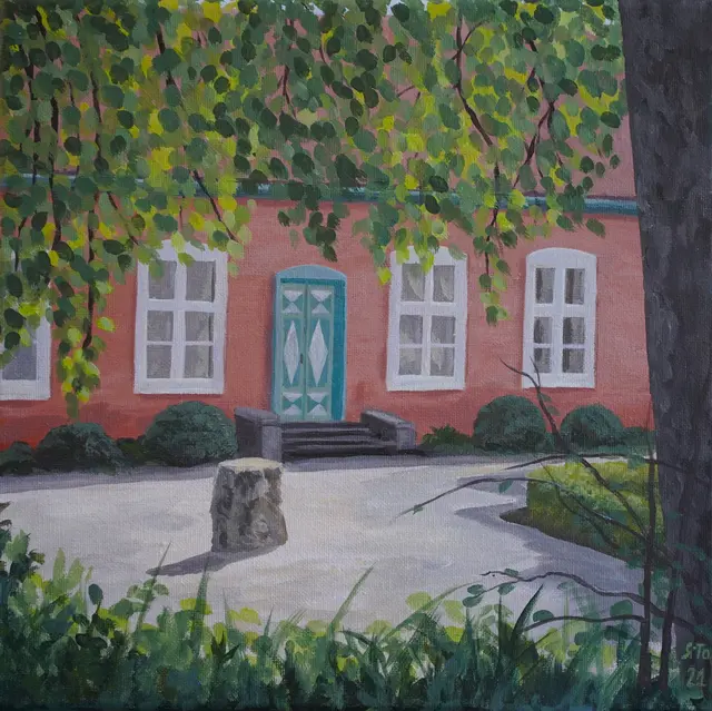 Das Museum in Harsefeld, Acryll auf Leinwand | Foto: Silke Tobaben