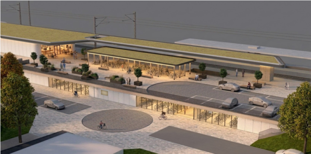 So könnte der zukünftige Bahnhof mit der Fahrradstation aussehen | Foto: Hansestadt Buxtehude / BahnStadt