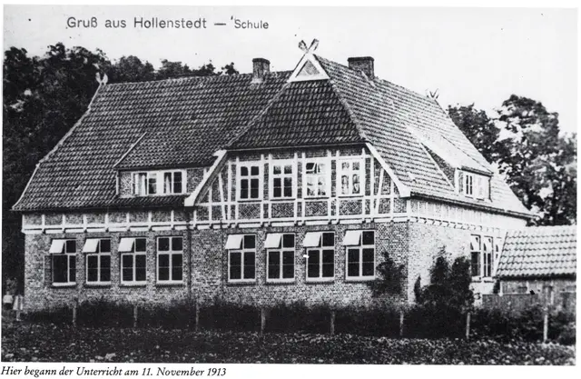 Das Schulhaus in Hollenstedt im Jahr 1913 