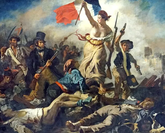 Welche Botschaften sind in diesem Bild versteckt? | Foto: Delacroix, Liberty_Leading_the_People, 1830, Wikimedia Commons