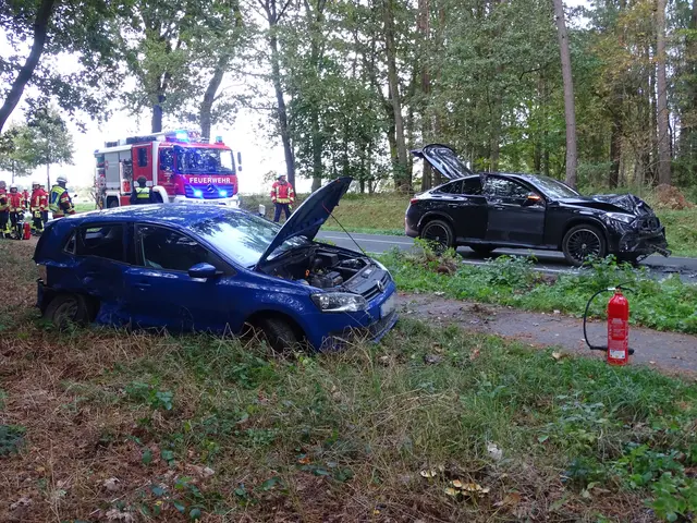 Unfallstelle auf der Kreisstraße 10 bei Schmalenfelde | Foto: Freiwillige Feuerwehr SG Hanstedt