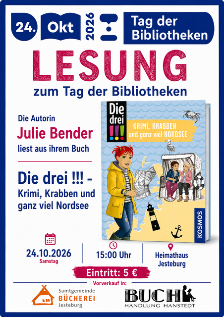Infoflyer Kinderkrimi-Lesung | Foto: Samtgemeinde-Bücherei Jesteburg