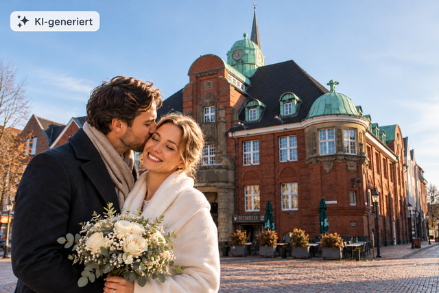 Symbolbild: Am 4. Dezember können sich Brautpaare beim Speed-Wedding in Buxtehude ohne großen Aufwand das Ja-Wort geben | Foto: KI-generiert