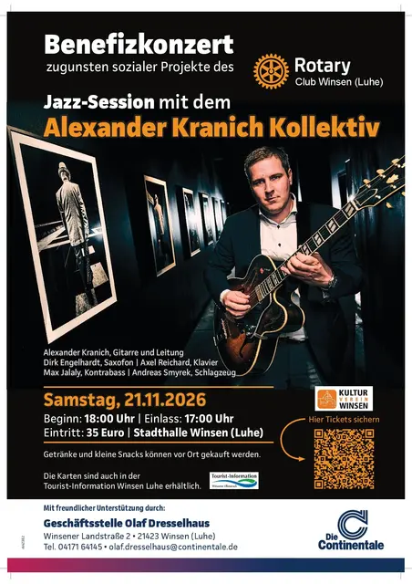 Bei dem Konzert wird die Bühne Mitten in der Stadthalle aufgebaut | Foto: Rotary Club Winsen