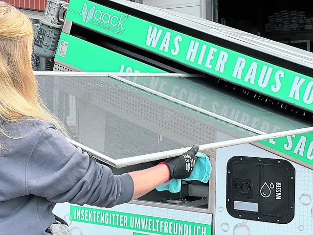 Die Fliegen- und Mückenschutzgitter werden am Aktionstag sorgfältig  gereinigt | Foto: Maack