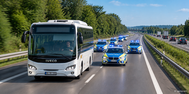 So könnte sich die Verfolgungsjagd auf der Autobahn abgespielt haben | Foto: KI-generiert
