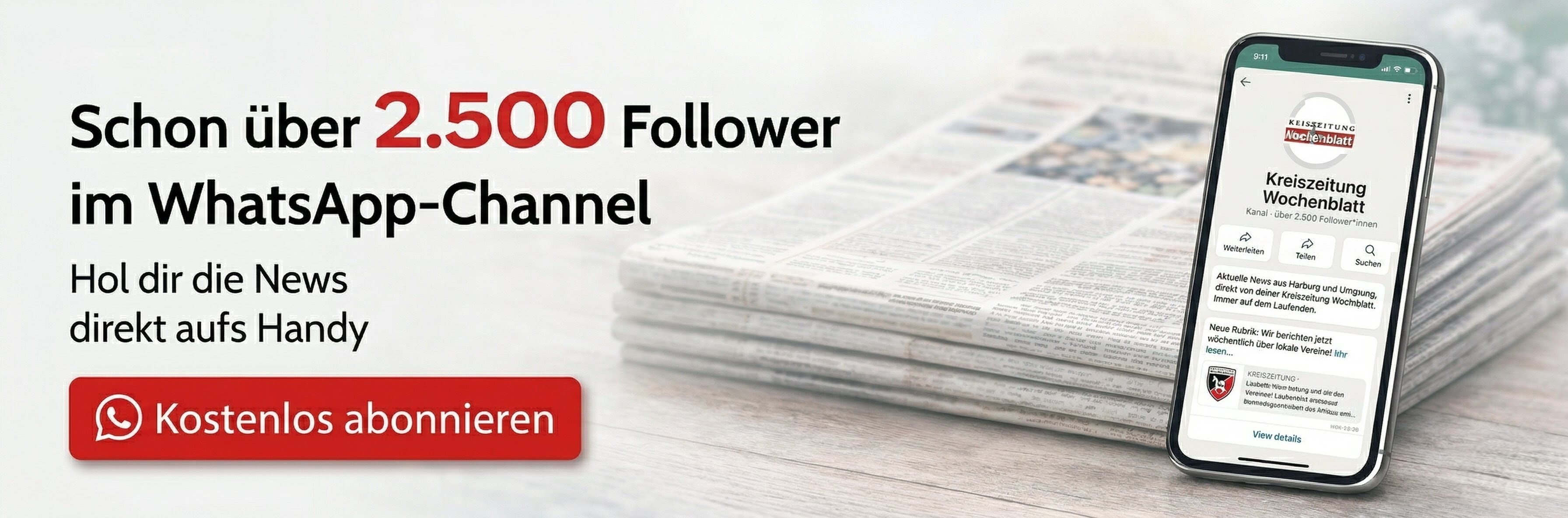 Εβδομαδιαία εφημερίδα περιφερειακής εφημερίδας καναλιού WhatsApp