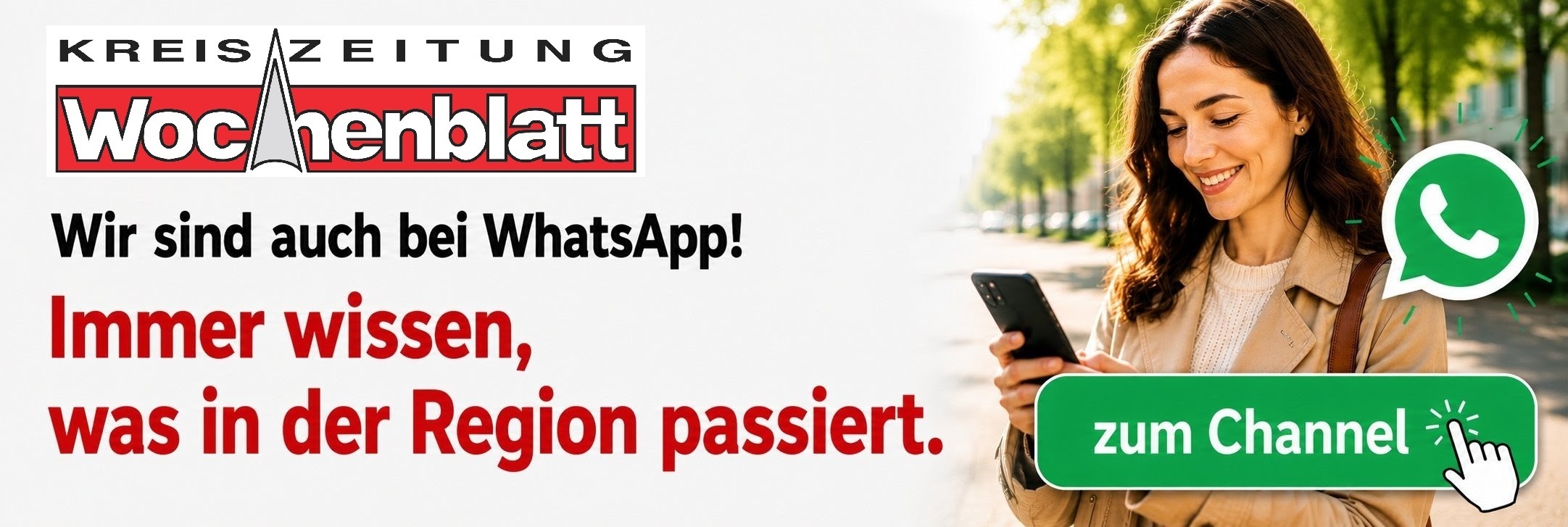 WhatsApp Kanal Kreiszeitung Wochenblatt